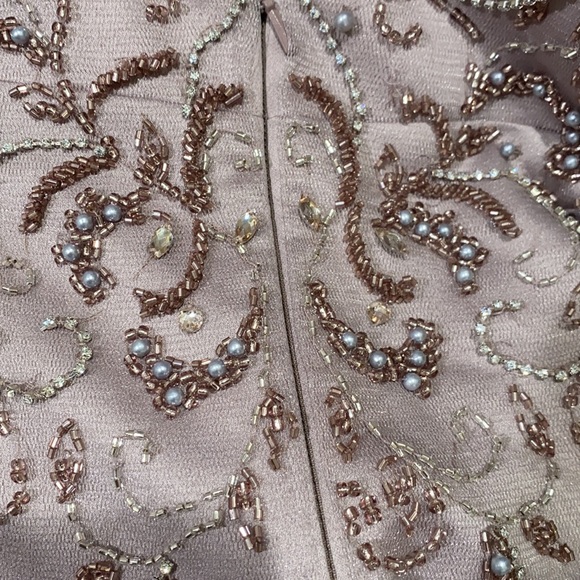 Montage by MonCheri 3/4 sleeves illusion hand beaded bodice gown - Picture 8 of 15